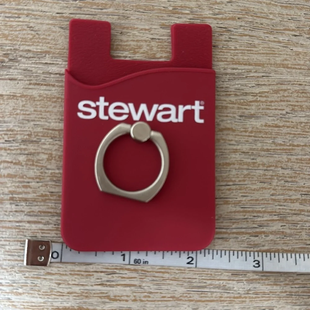 Phone Silicone Card Holder With Metal Ring